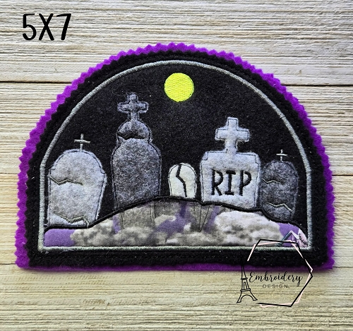 Tombstone Napkin Holder Embroidery Design - 5x7